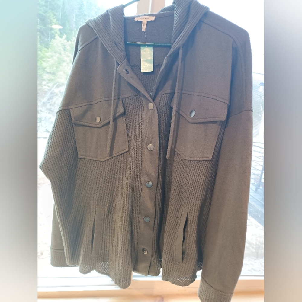 Maurices Green Waffle Knit Sweater